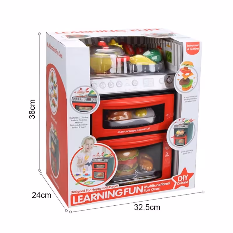 اسباب بازی اجاق گاز فردار موزیکال و چراغدار با لوازم کد 35884