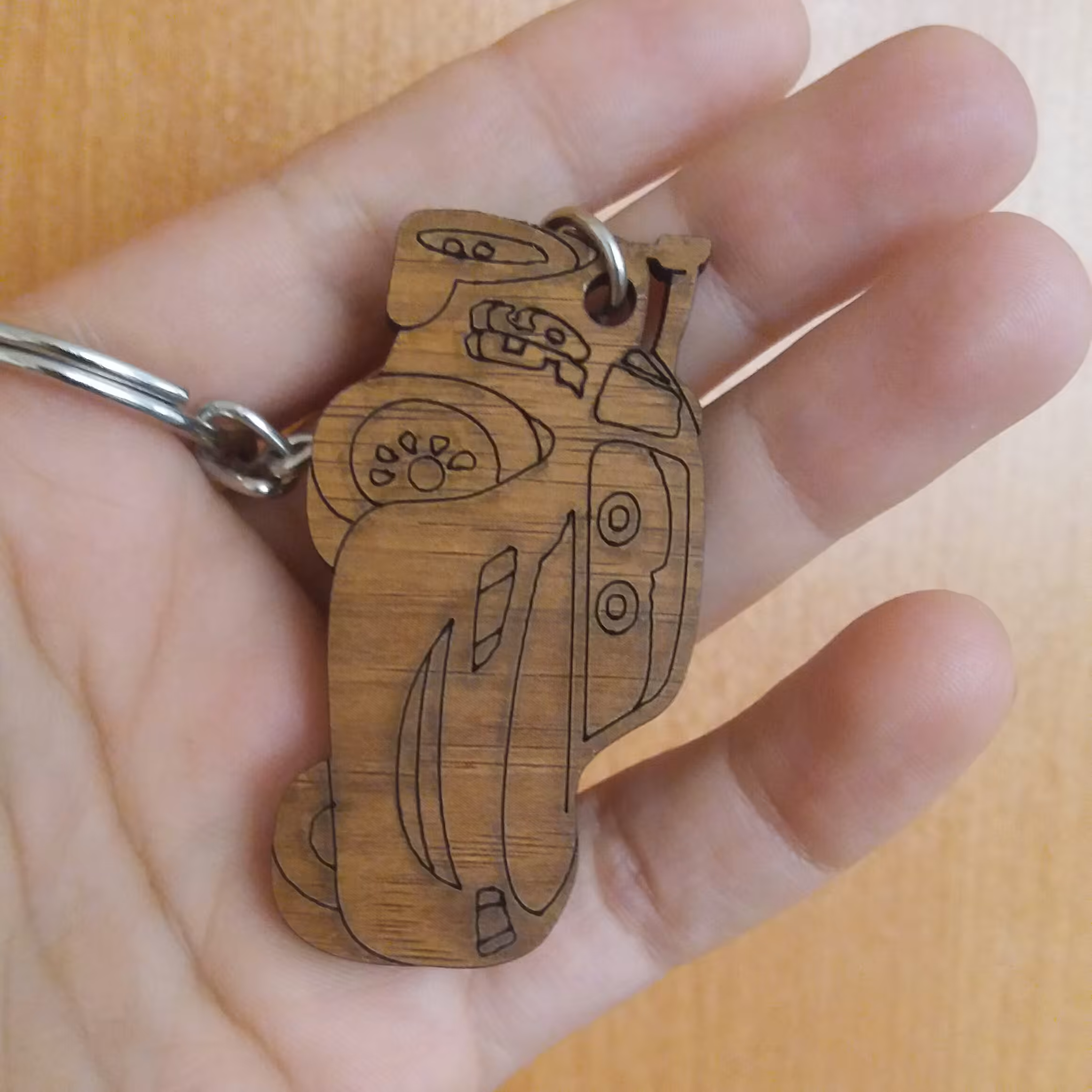 جاسوییچی چوبی حکاکی لیزر