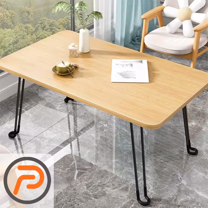 میز پایه تاشو 70*50 طرح چوب