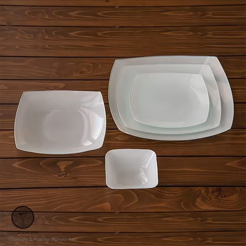 سرویس غذاخوری 25 پارچه مدل سفید 752 قالب کویین آرکوفام