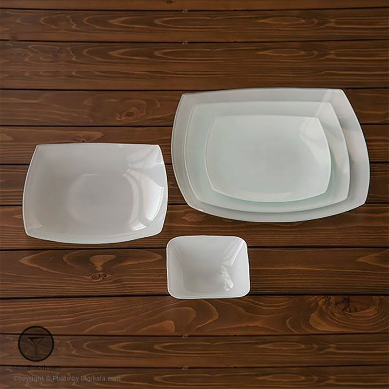 سرویس غذاخوری 25 پارچه مدل سفید 752 قالب کویین آرکوفام