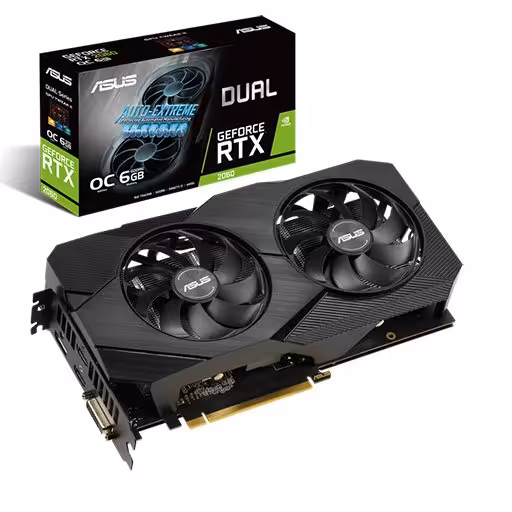 کارت گرافیک ایسوس DUAL RTX 2060 O6G EVO