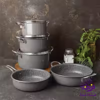 سرویس قابلمه جلامبین کلاسیک 8پارچه خاکستری