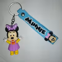 دسته کلید جا سوییچی فانتزی رنگ صورتی طرح مینی موس