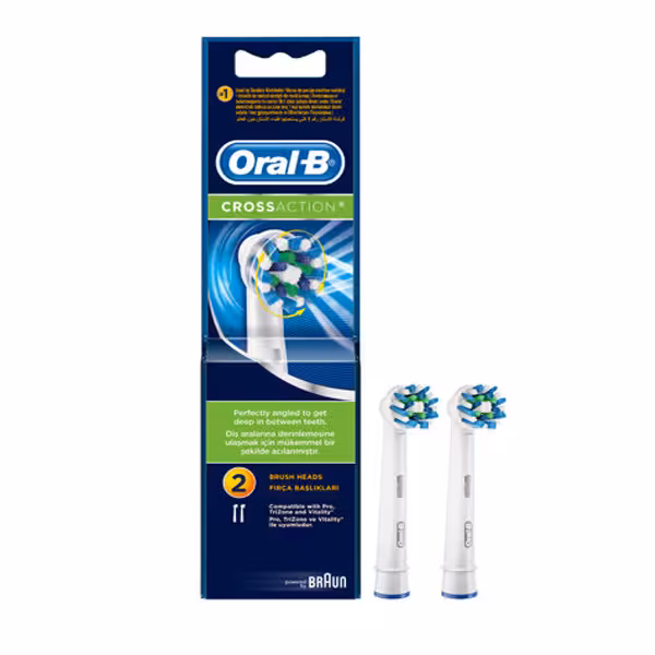 سری یدک مسواک برقی اورال-بی مدل Cross action بسته 2 عددی
