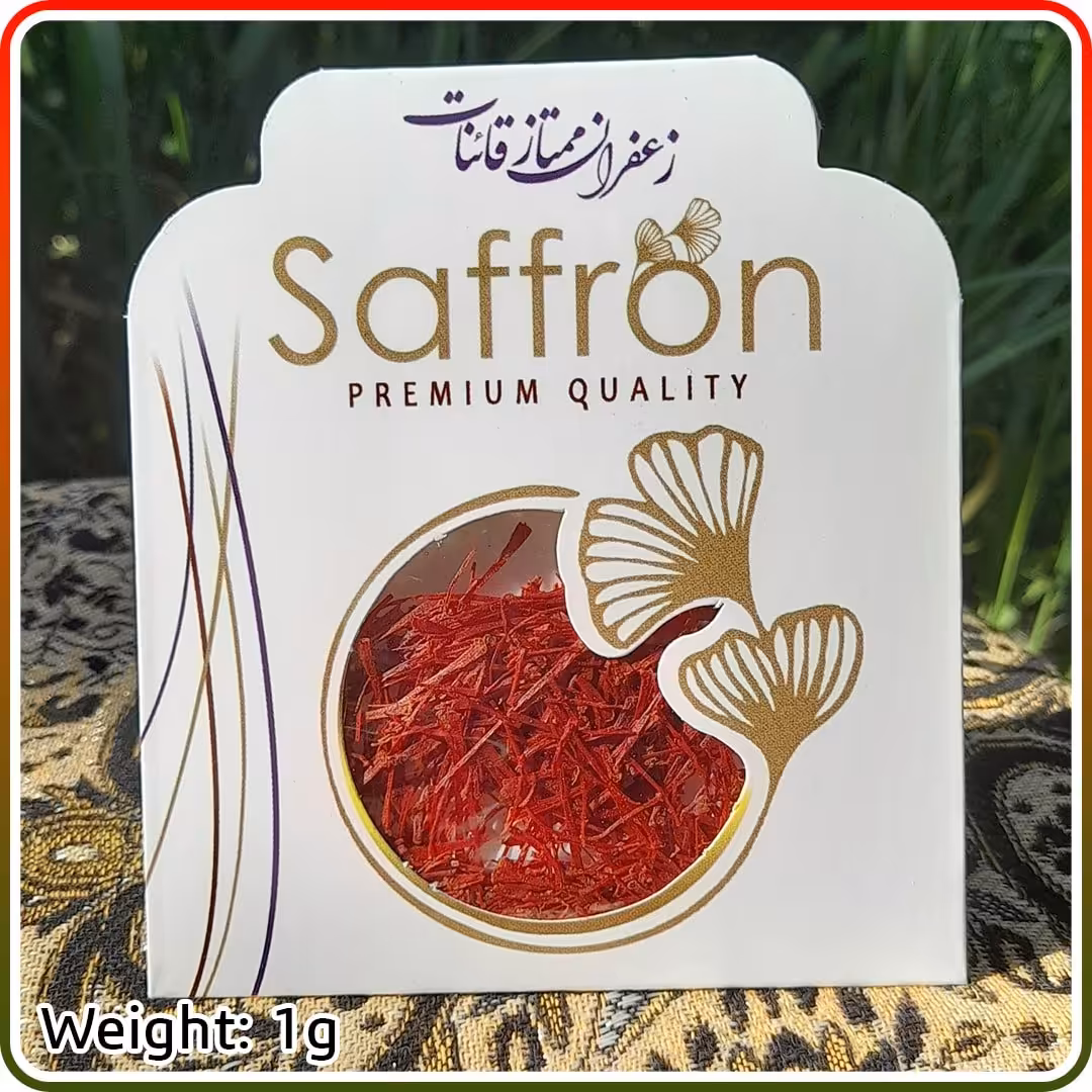 زعفران صادراتی در بسته بندی پاکتی سفید 1 گرمی