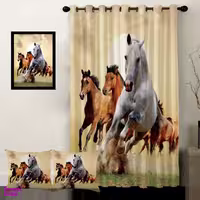 پرده رنس (Rence) مدل S1-41051 به همراه تابلو و کوسن