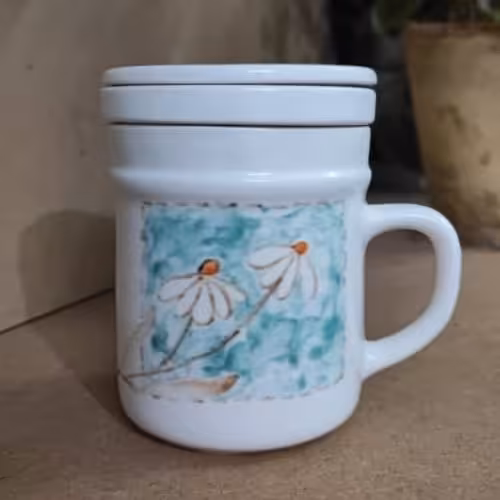 ماگ دمنوش سرامیکی سه تیکه 