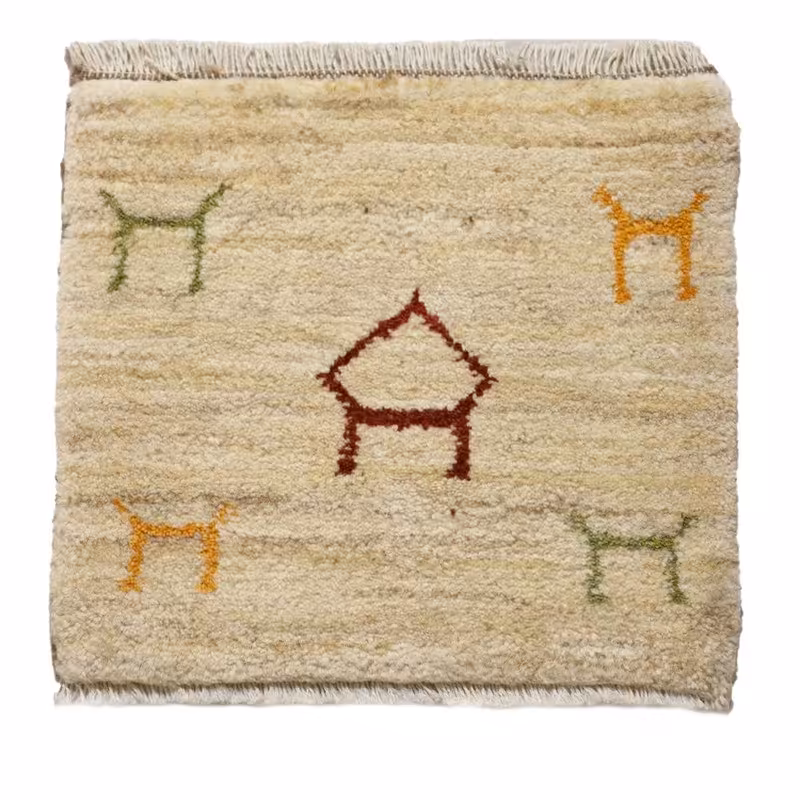 گبه دستبافت مدل مربعی کد 4010836