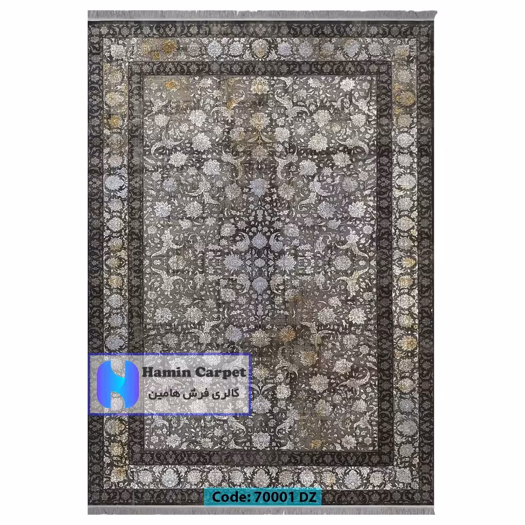 فرش 4 متری 700شانه تراکم 2100  برجسته مدل وینتیج طرح افشان  کد SZ70001DZ