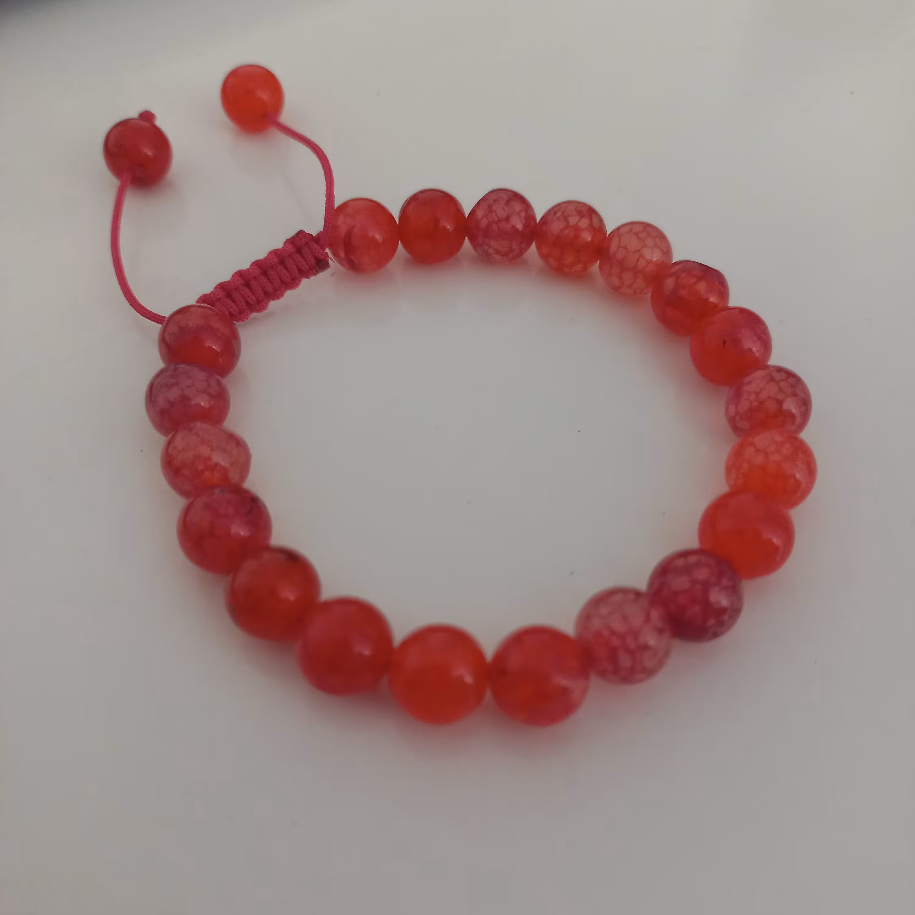 دستبند عقیق سلیمانی مرجانی