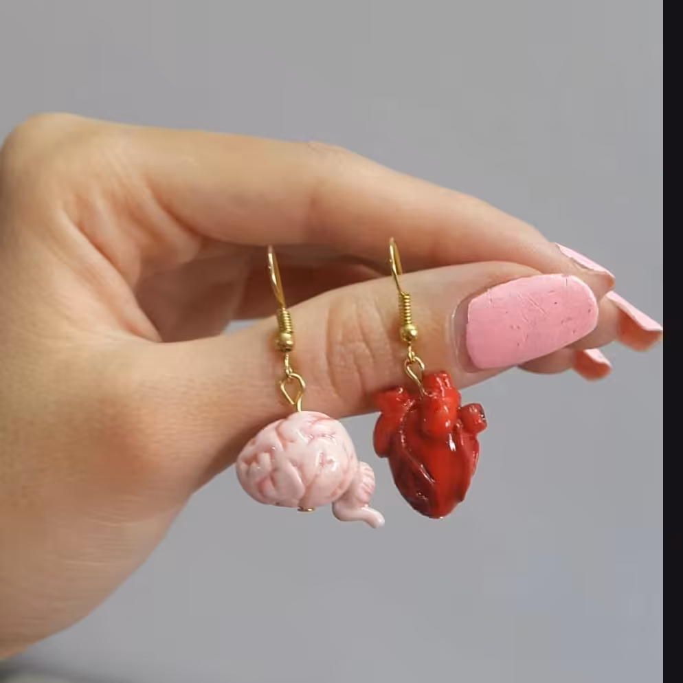 گوشواره قلب و مغز آناتومیک