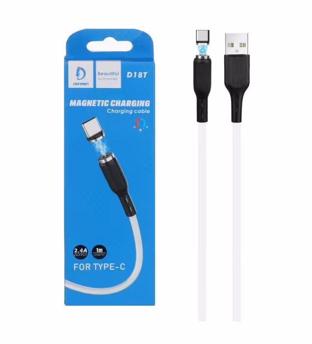 کابل شارژ فست مگنتی تایپ سی دنمن مدل D18T