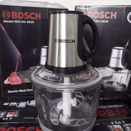 خردکن کاسه پیرکس 3 لیتری بدنه استیل موتور سنگین دو حالته 4 تیغه فولادی ضد زنگ 