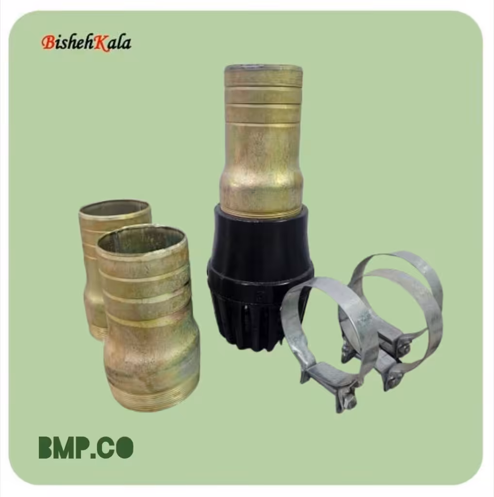 سوپاپ سه اینچ چدنی همراه با سرشیلنگی و بست