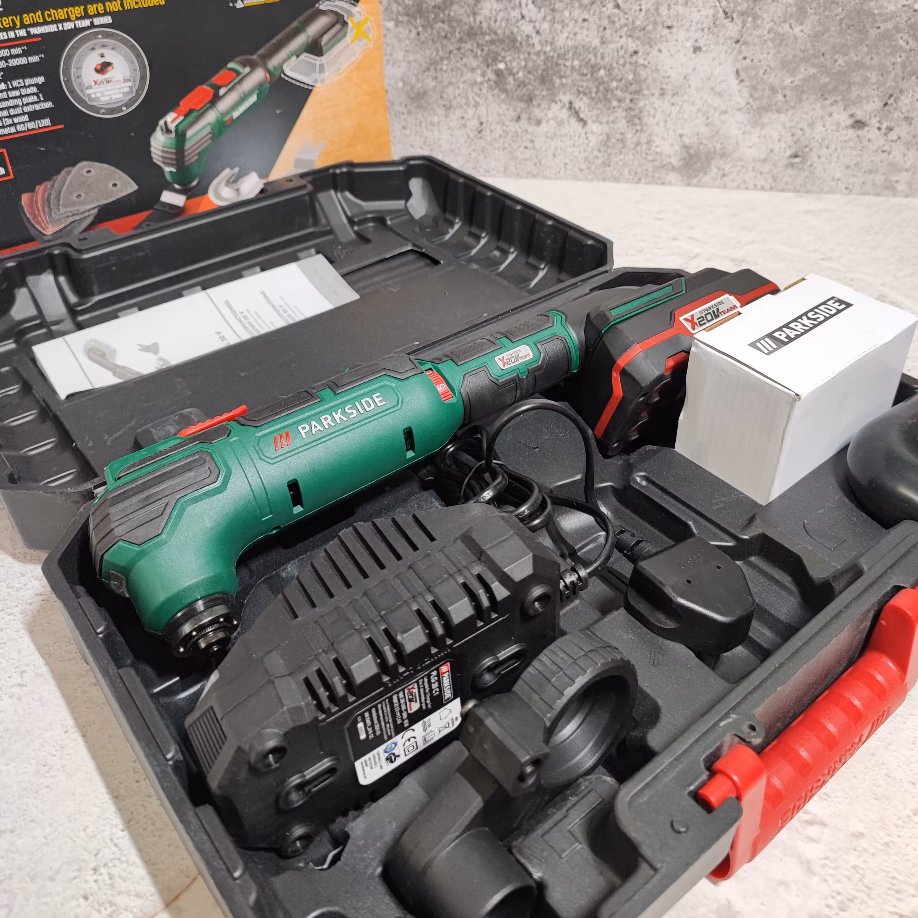 فرز همه کاره 20ولت شارژی پارکساید PARKSIDE مدل(PAMFW 20Li B2)