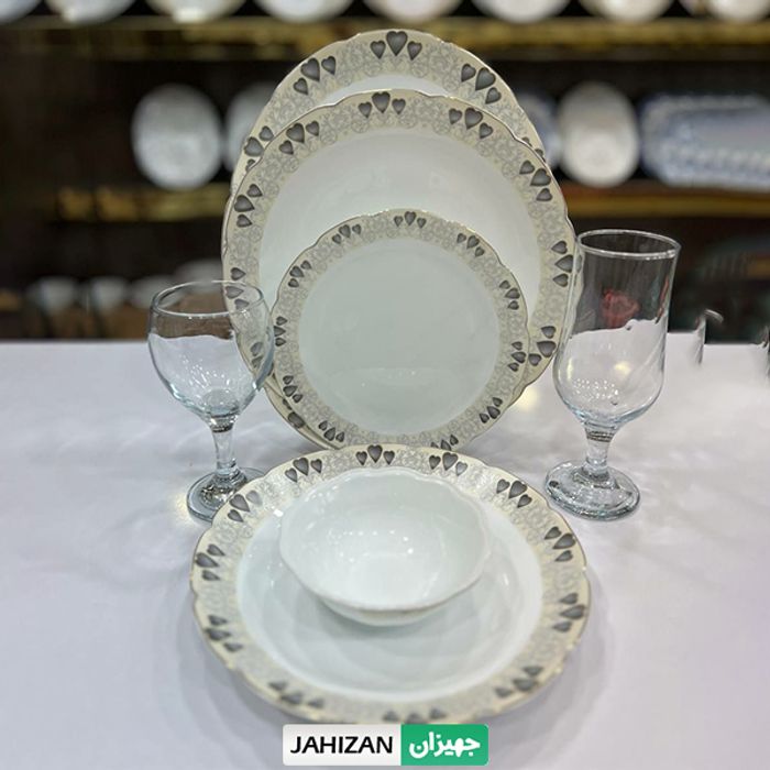 سرویس آرکوپال 26 پارچه مدل ولنتاین طوسی