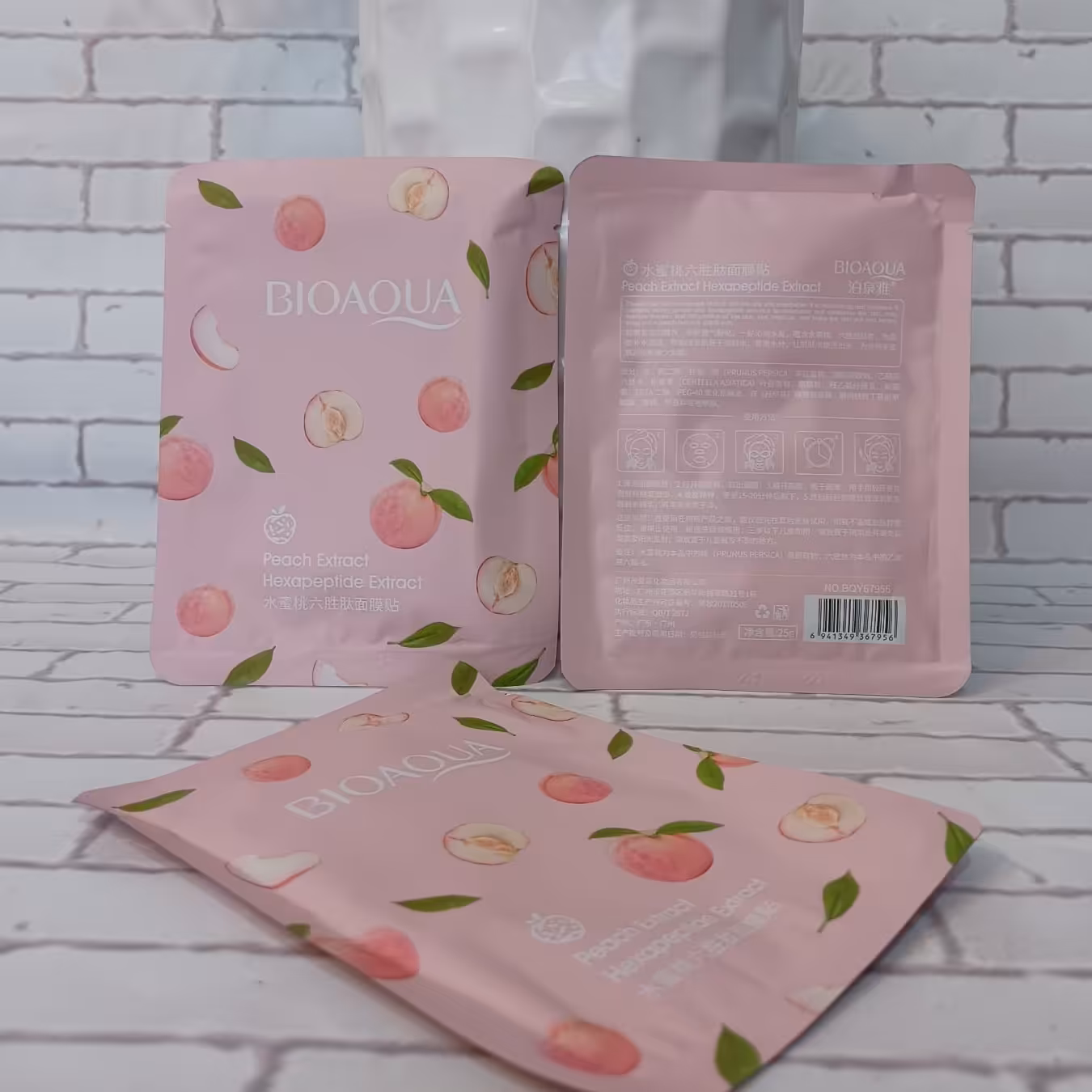 ماسک ورقه ای هلو بیوآکوا BIOAQUA