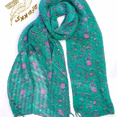 شال پلیسه گلدار