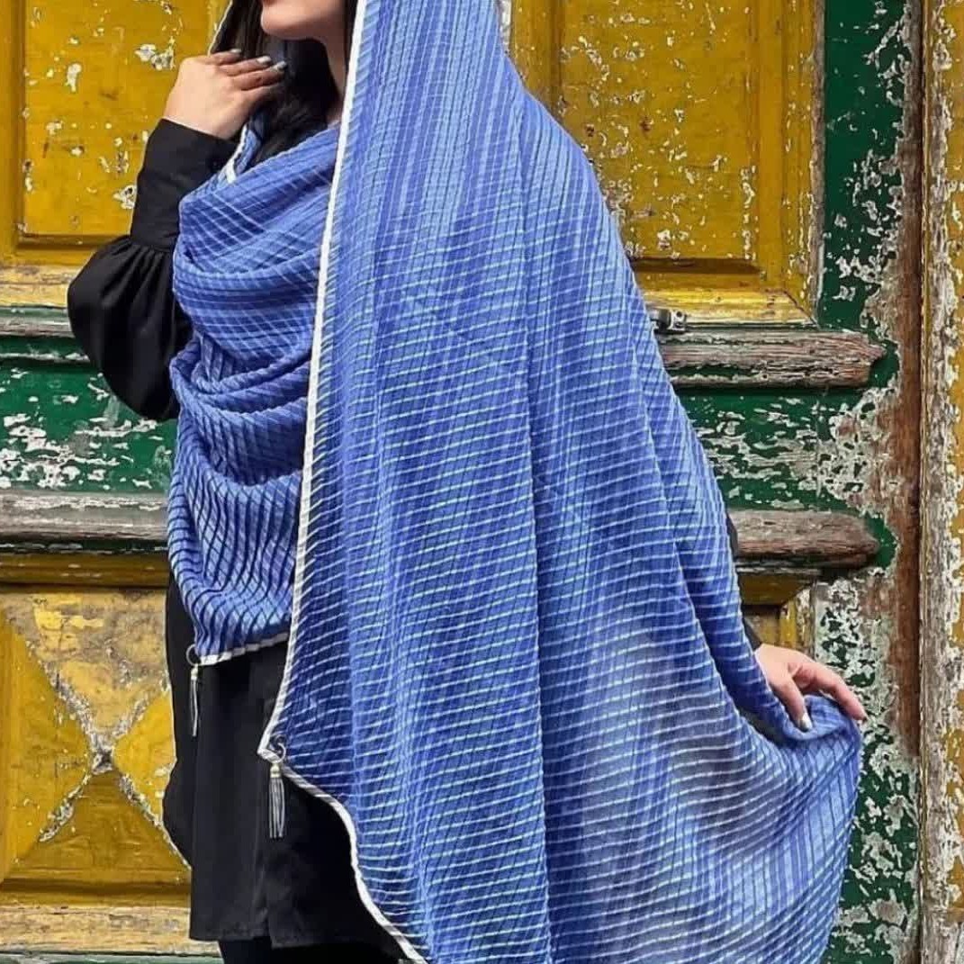 شال پلیسه گاندار حصیری