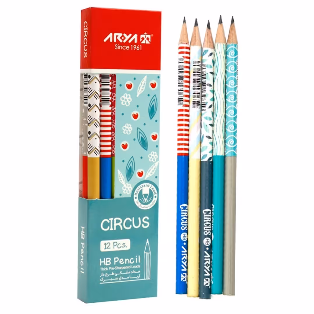 مداد مشکی آریا طرحدار مدل 3043