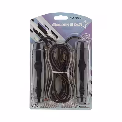 طناب ورزشی بدنسازی گلدن استار BRS 3-730|مشکی/طوسی
