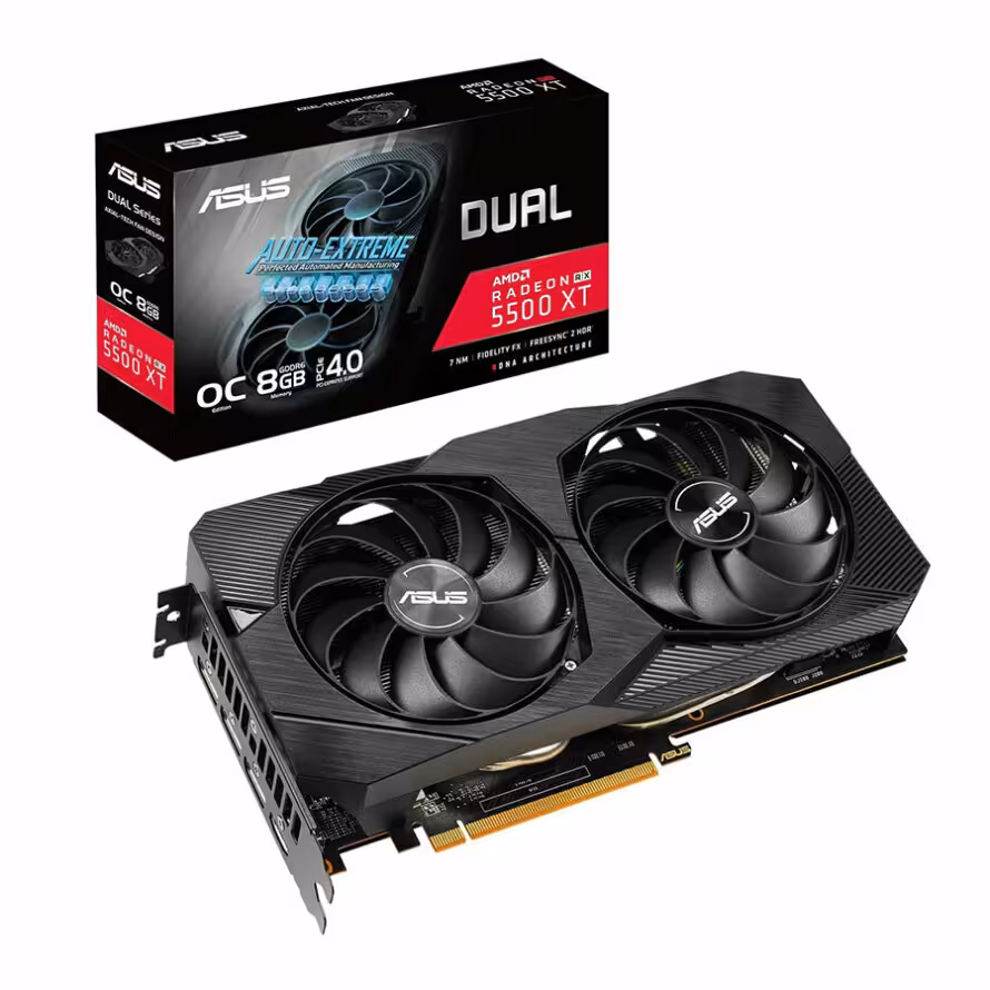 کارت گرافیک ایسوس DUAL RX5500XT O8G EVO GAMING