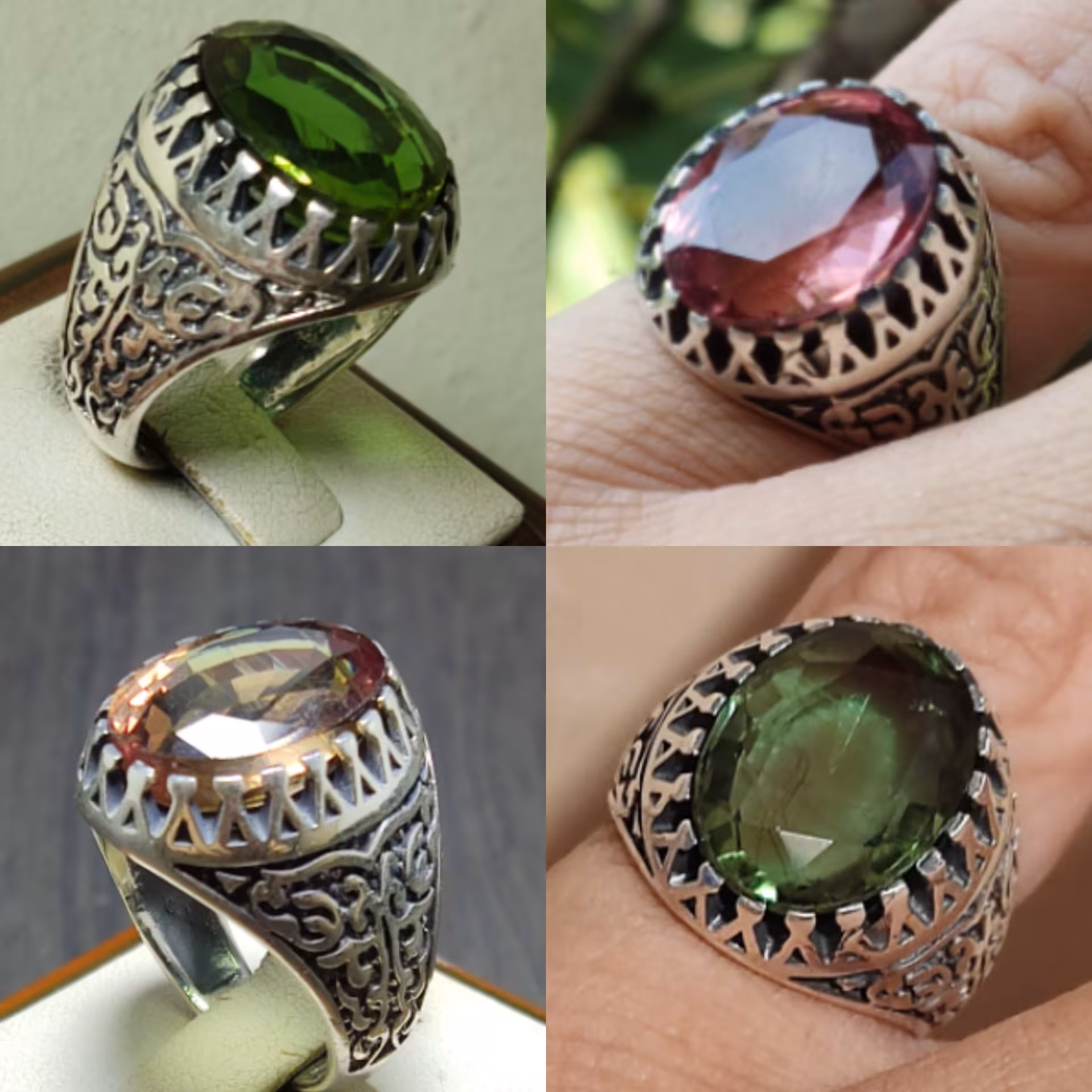 انگشتر آلکساندریت چند رنگ 