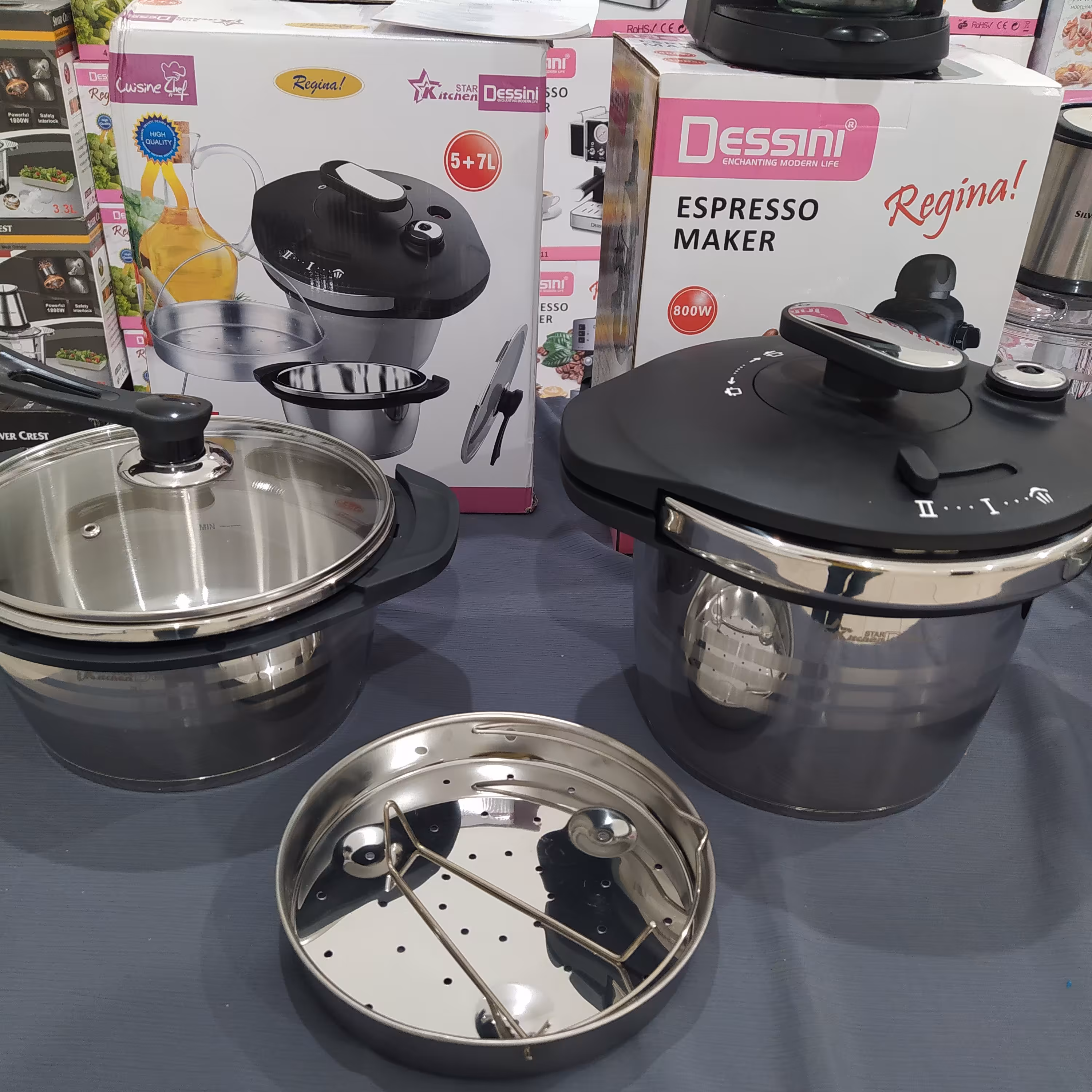 زودپز دوقلوی 5 و7 لیتری دسینی (4 کاره)