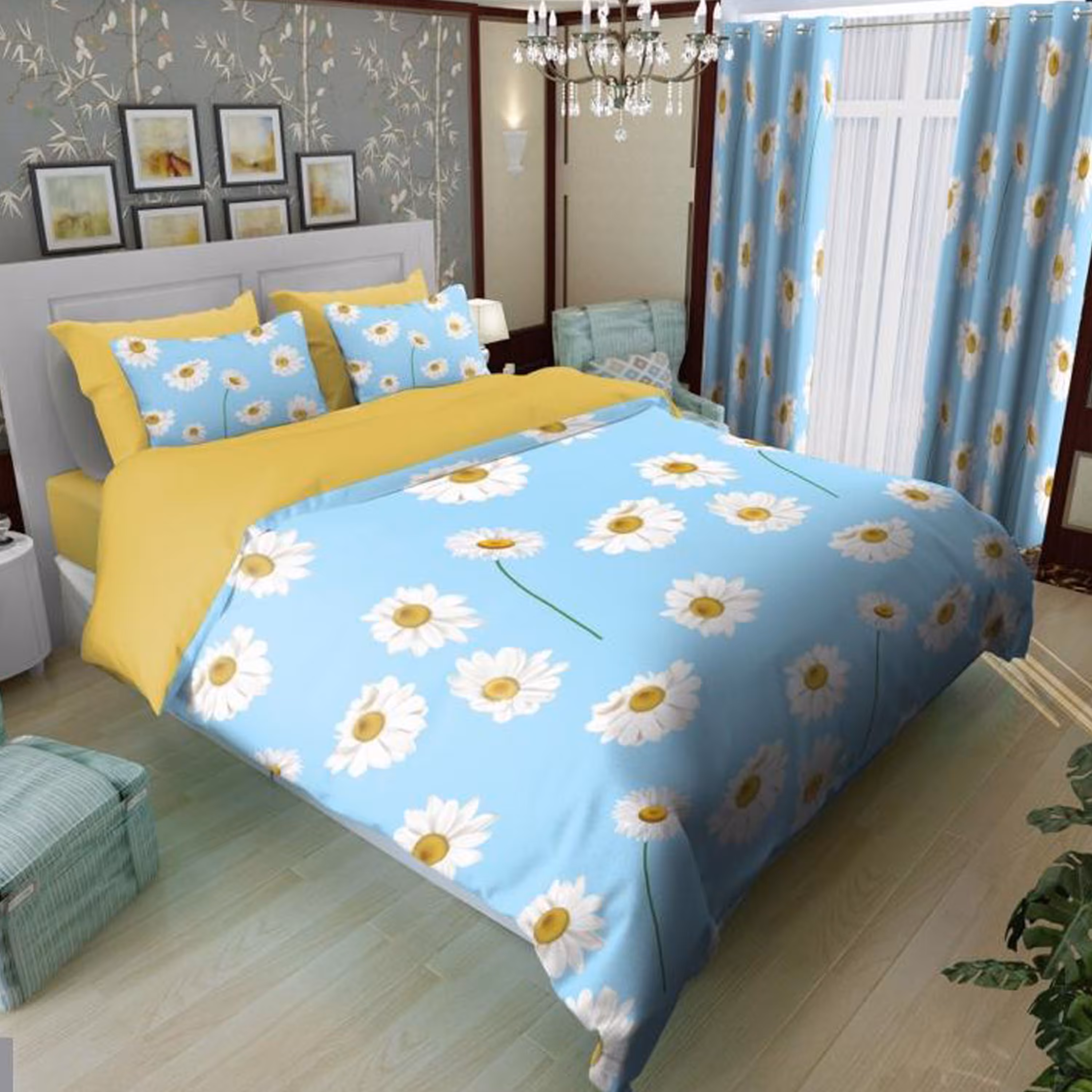 سرویس روتختی 1 نفره تنسل چاپی برندترک لند (Turk Land)  کد rs 59