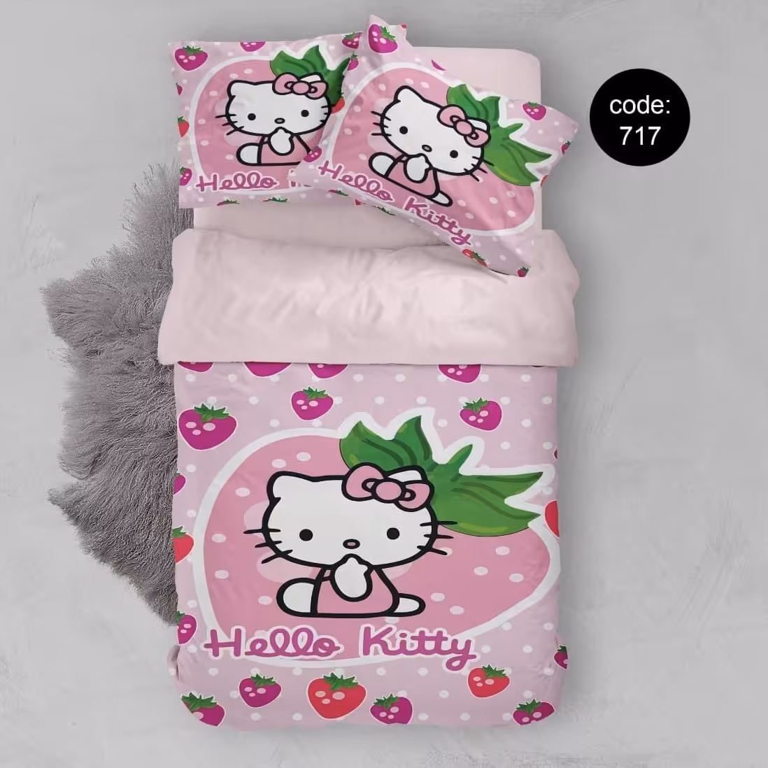 سرویس  روتختی تکنفره 4تکه چاپی قابل ست با پرده با انتخاب جنس پارچه کد717