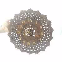 ساعت چوبی معرق مدل بسم الله فندوقی