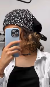 باندانا گربه ای مشکی 77 سانت پارچه ای