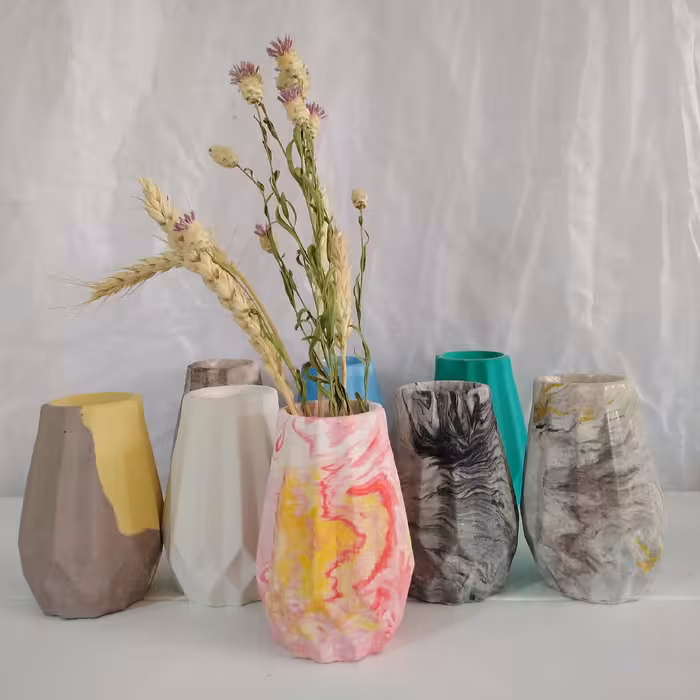 جا قلمی و جای گل خشک 