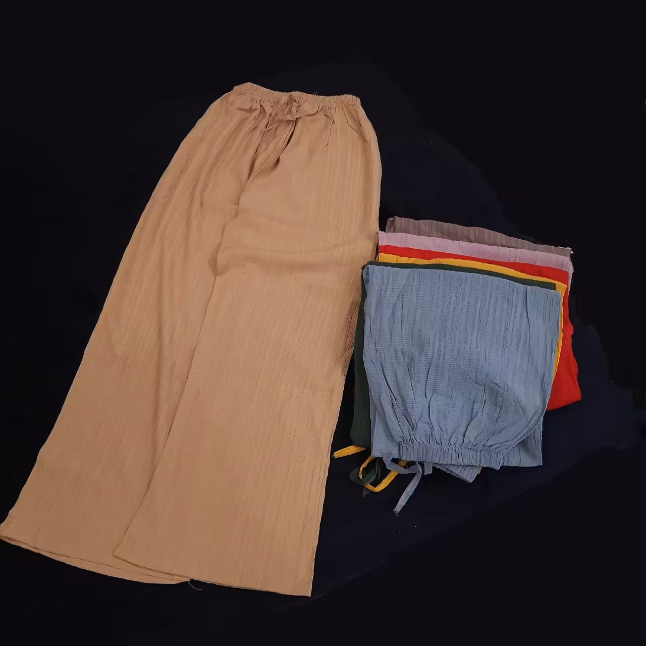 شلوار زنانه کراش دم پا گشاد 