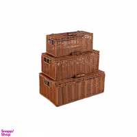 صندوقچه بافت آریانا مدل تیارا سایز کوچک مجموعه 3 عددی