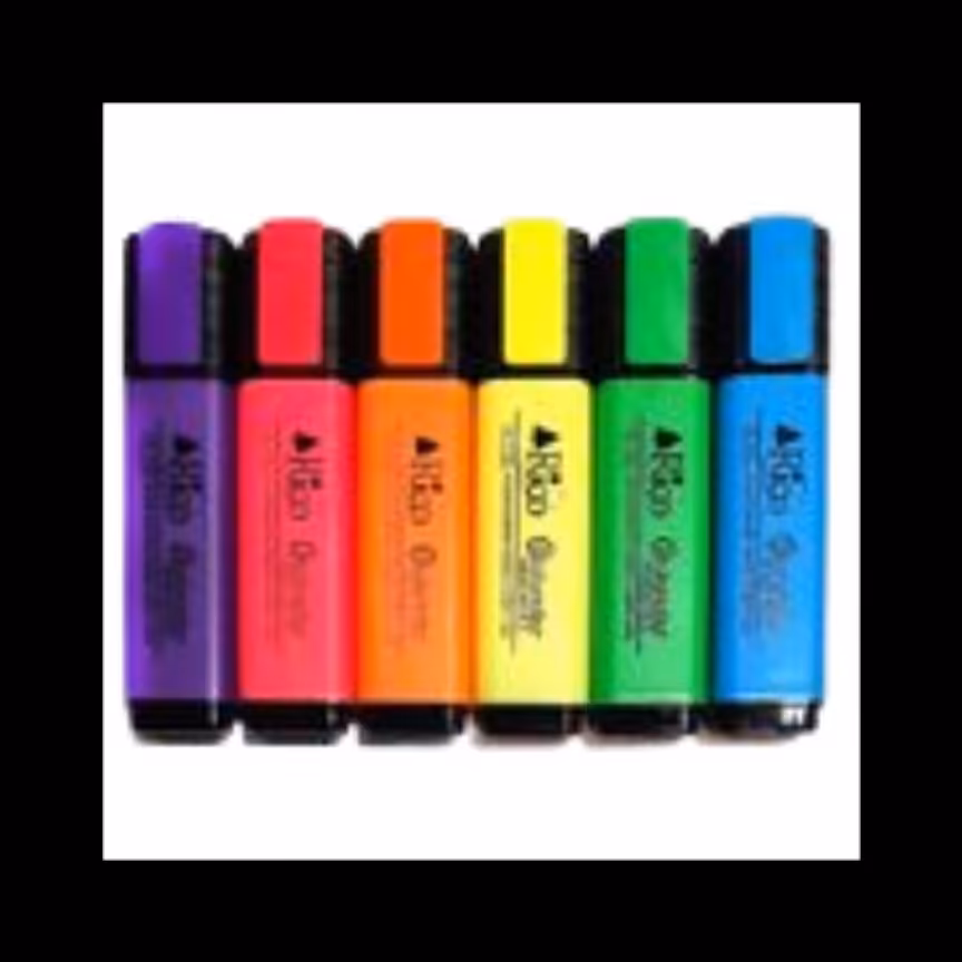 ماژیک  علامت زن (هایلایتر) ریکو بسته ی 10 عددی رنگ جور