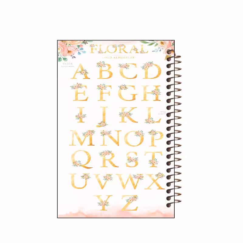 دفتر لغت مشایخ طرح حروف انگلیسی کد 9033