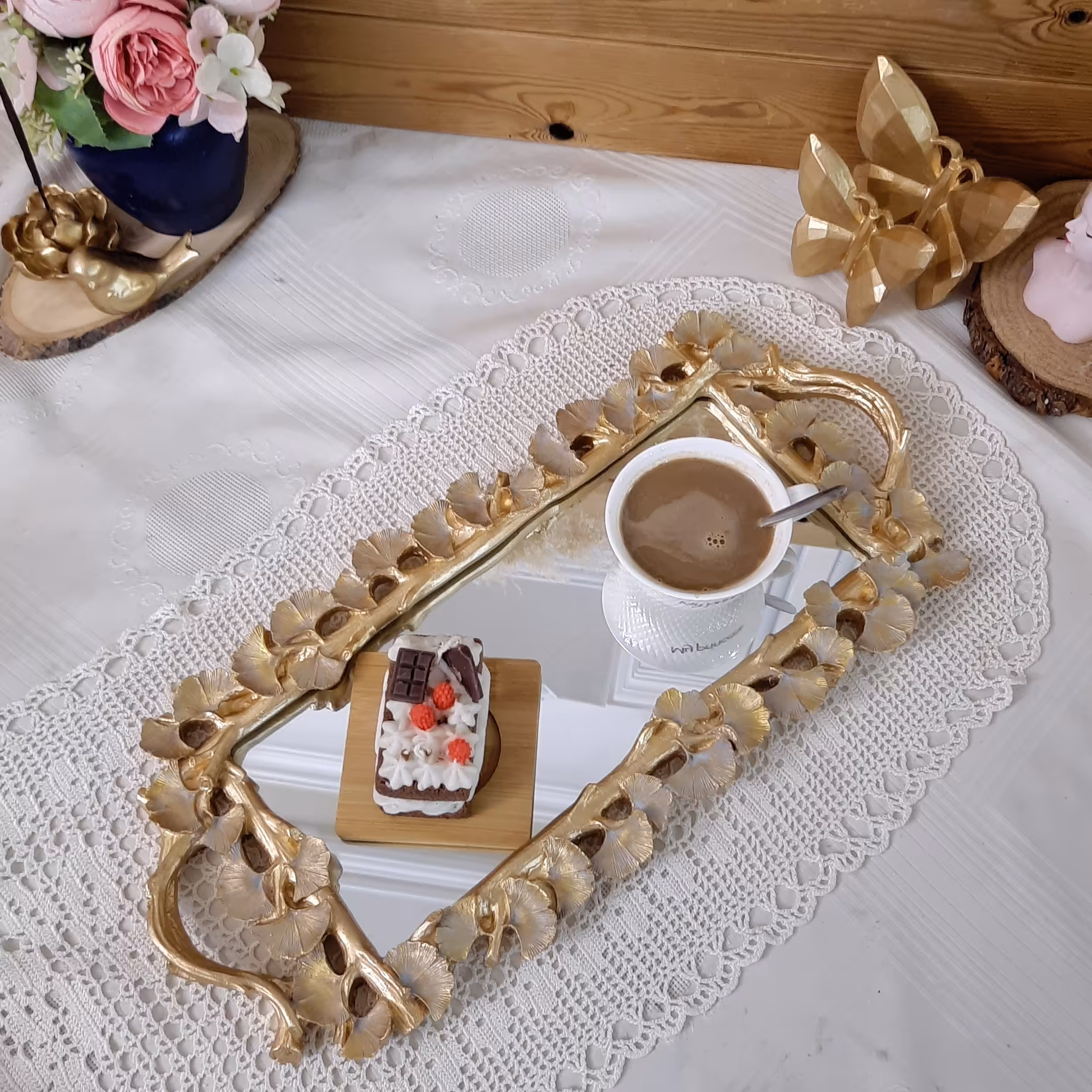 سینی برگی پتینه با رنگ دلخواه شما 