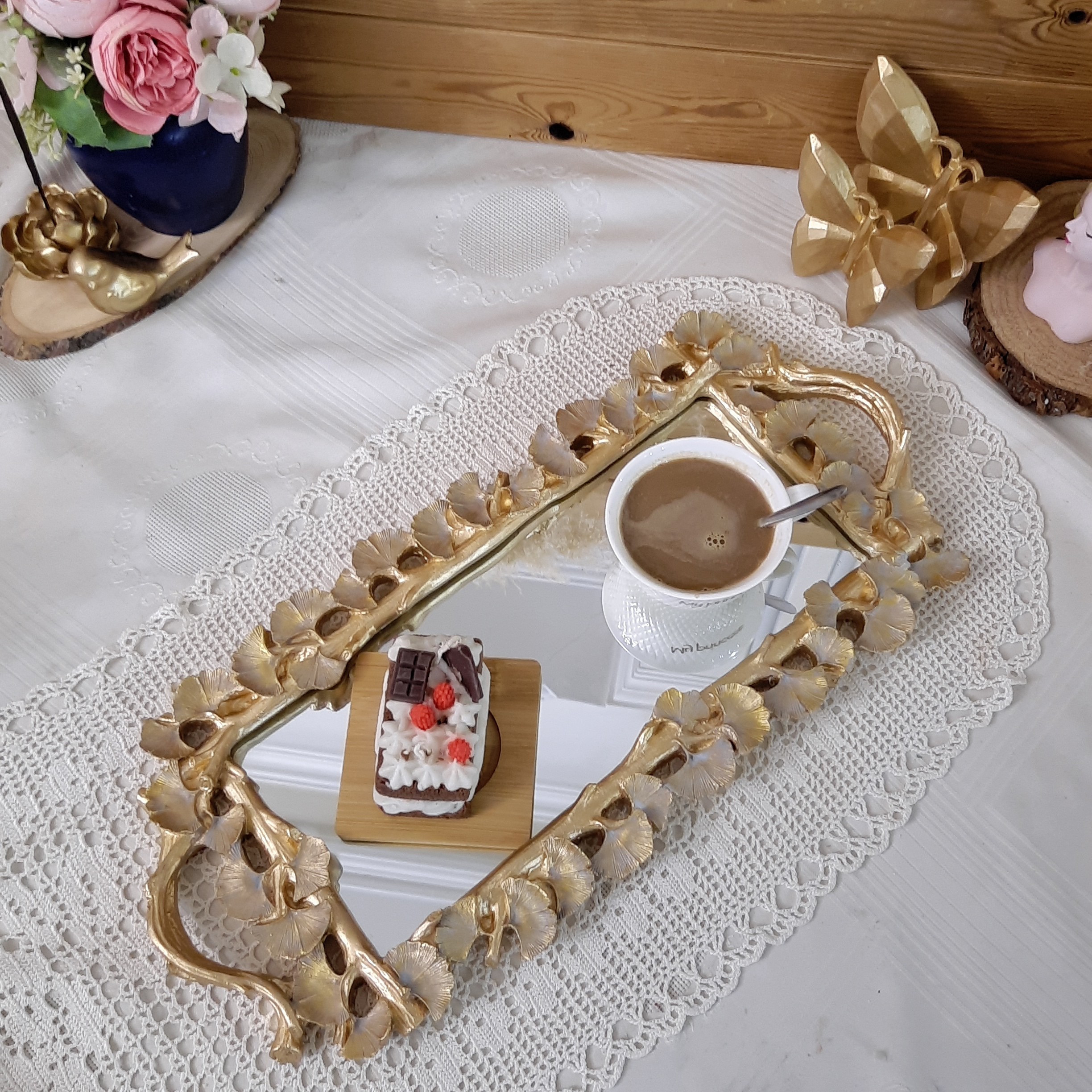 سینی برگی پتینه با رنگ دلخواه شما