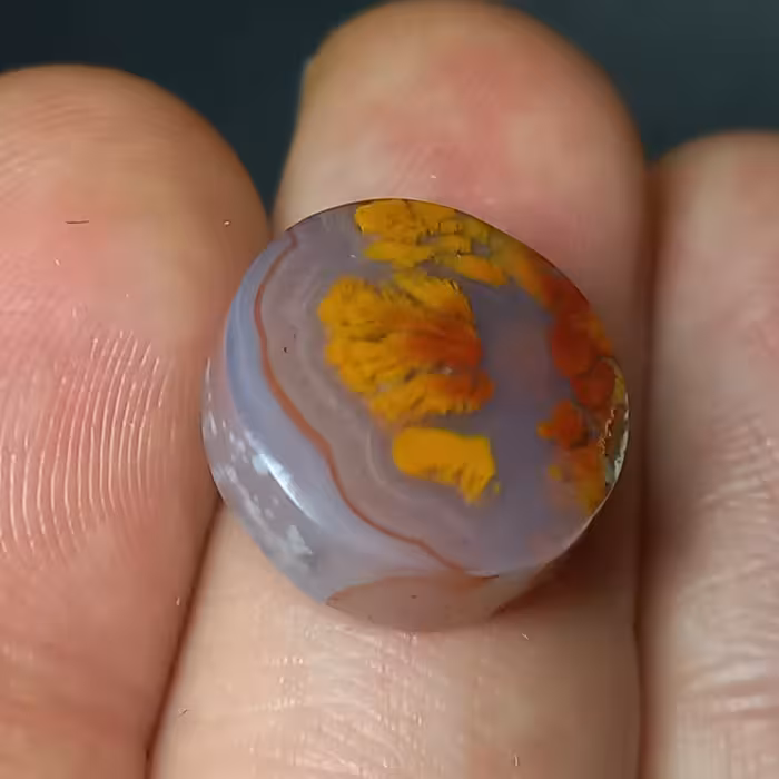 سنگ عقیق پاییزی سایز انگشتری(اصل، طبیعی)