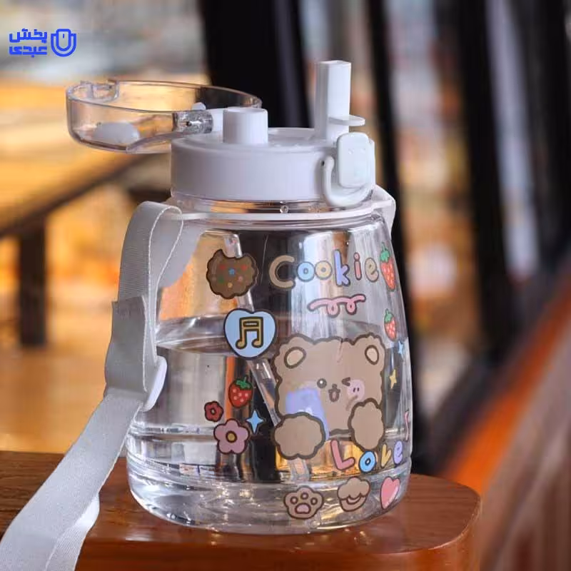 قمقمه 2 کاره یک لیتر شفاف