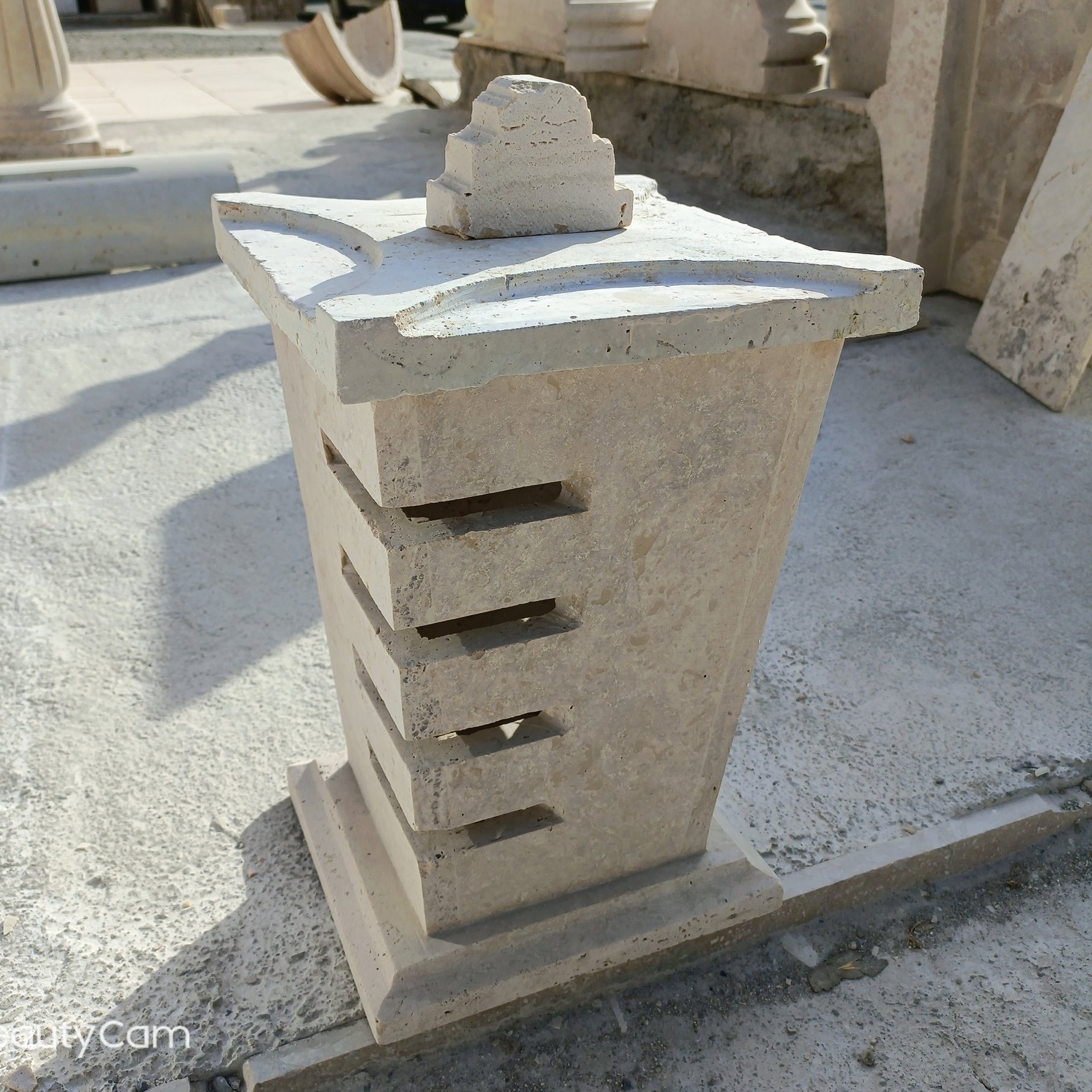 کله چراغ سنگی مدرن ،پایه چراغ سنگی cnc