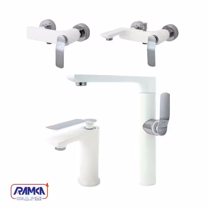 ست شیرآلات راسان مدل آوات شیری کروم