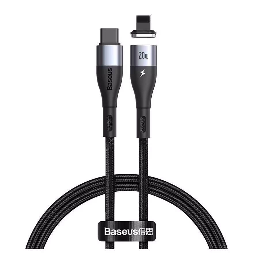 قیمت و خرید کابل تبدیل 2 متری USB-C به لایتنینگ بیسوس مدل Zinc Magnetic CATLXC-A01 | یاس ارتباط