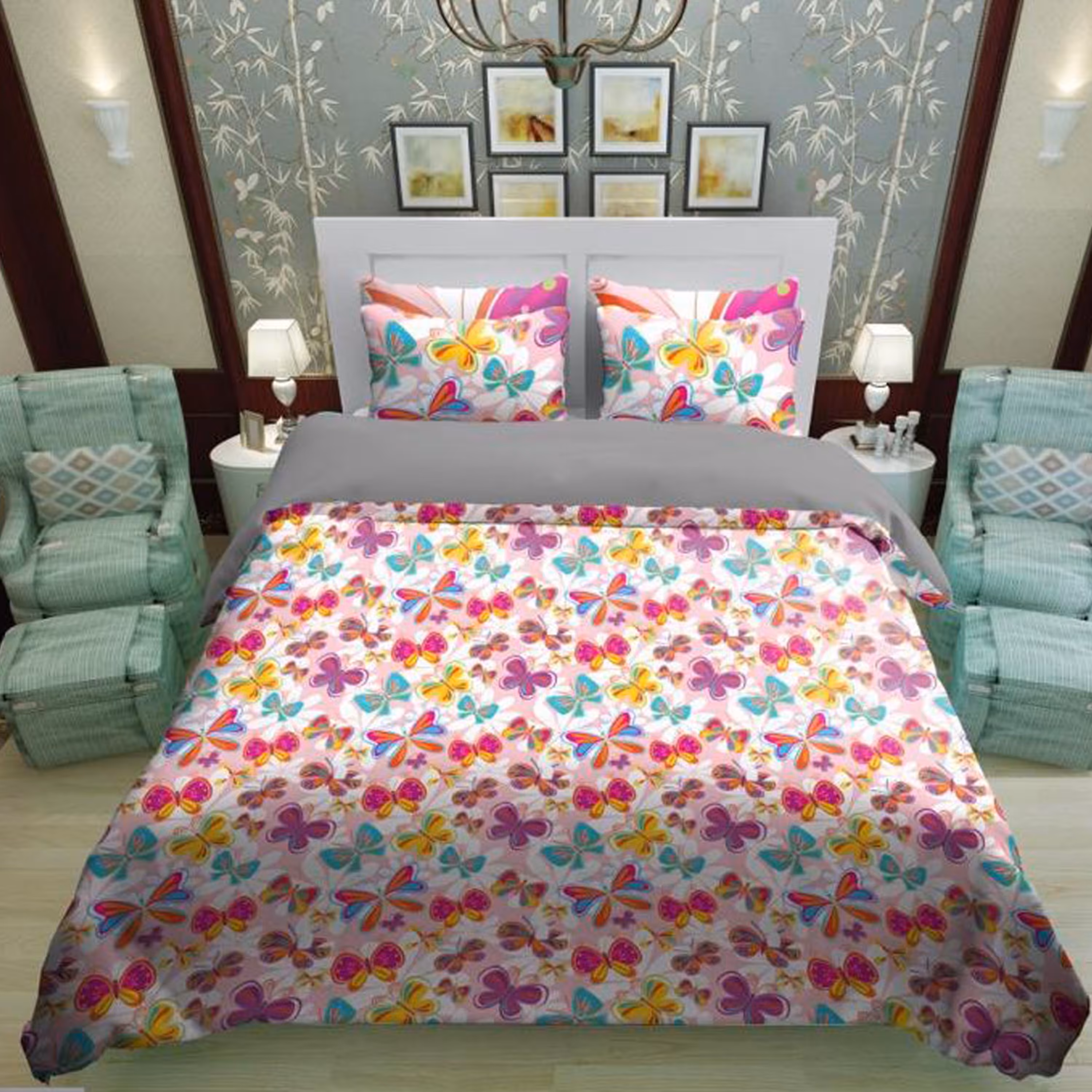 سرویس روتختی 1 نفره تنسل چاپی برندترک لند (Turk Land)  کد rs 511