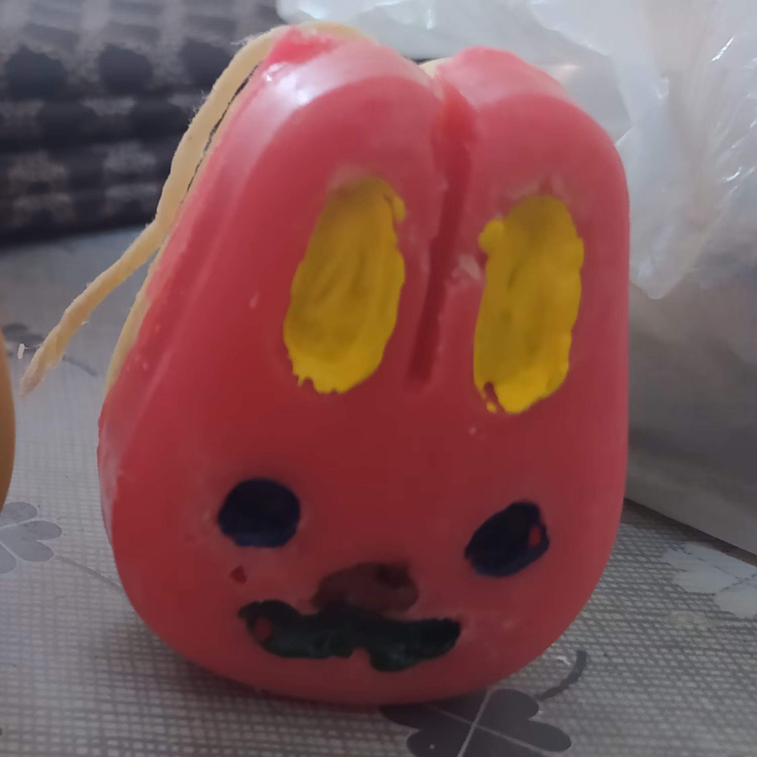 شمع خرگوش ،46گرم،رنگ دلخواه،5سانتی متر،فانتزی