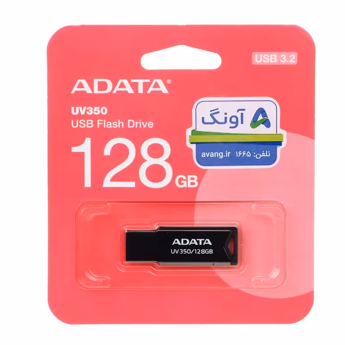 فلش ای-دیتا USB3.2 مدل UV350 ظرفیت 128 گیگابایتADATA UV350 USB3.2 Flash Drive - 128GB