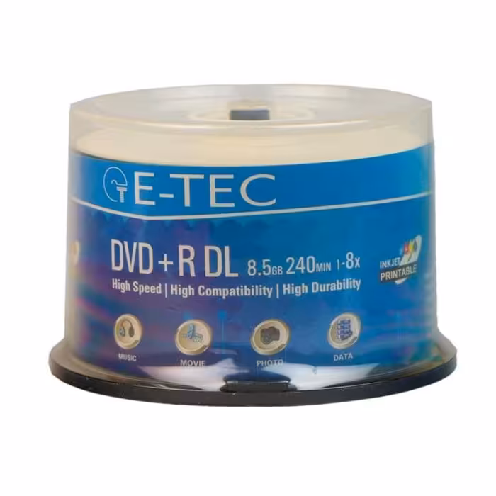 دی وی دی خام ایتک مدل DVD 9 بسته 50 عددی 8.5 گیگابایتی