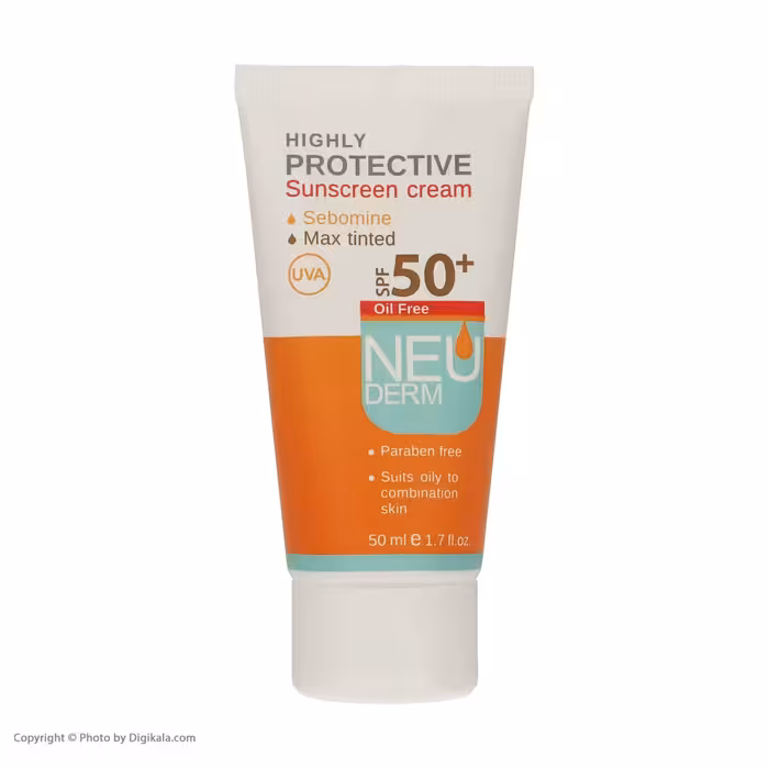 کرم ضد آفتاب رنگی فاقد چربی نئودرم Spf 50